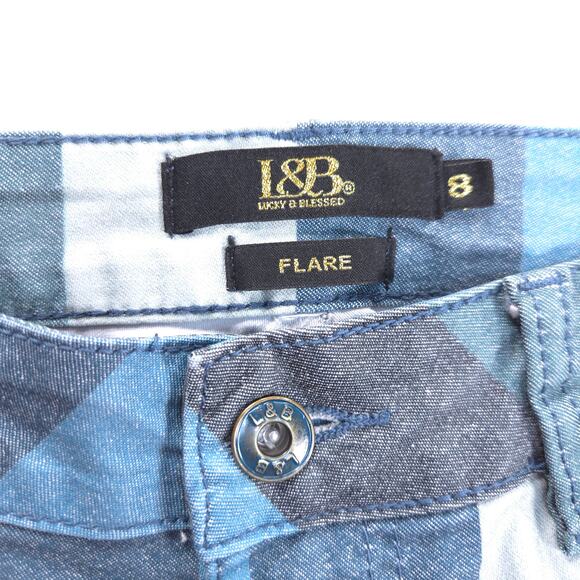 L & B Flare Casual Denim Medium Wash Jeans Womens Size 8 Blue - Picture 6 of 8